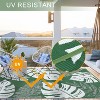 Waterproof Outdoor Reversible Rug, Boho Leaves Plastic Straw Mat for Patio, RV, Deck, or Beach - 4 of 4