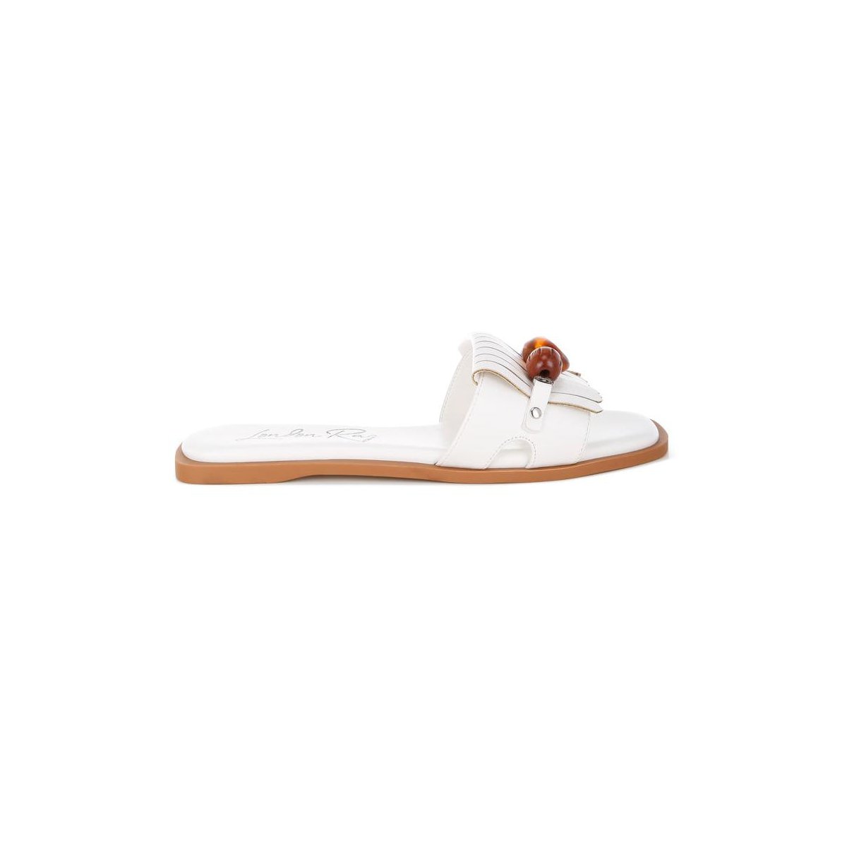 Обувь London Rag Womens Nakasa Beaded Faux Leather Slip Ons 7 — фото 2
