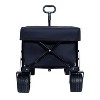 INFURNIC Wheelbarrows And Lawn Carts Collapsible Folding Wagon, Foldable Beach Wagon Garden Cart For Garden, Black, 46.85"*22.05"*41.34" - 2 of 4