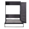 PAGED Modern Wooden Murphy Bed, Twin Size Bed Frame, Platform Bed for Small Room, Folding Bed to Cabinet - 4 of 4