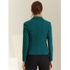 Allegra K Women's Elegant Work Office Lapel Collar Button Down Regular Fit Suit Blazer - 4 of 4