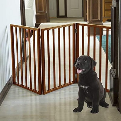 PETMAKER Freestanding Wooden Pet Gate