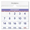 Deluxe Three-Month Reference Wall Calendar, Vertical Orientation, 12 x 27, White Sheets, 14-Month: Dec 2025 to Jan 2027 - 2 of 4