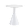 White coffee table, simple modern negotiation table, balcony dining table - 3 of 4