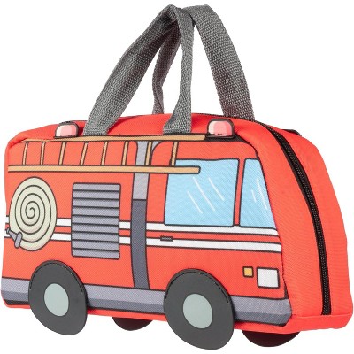 Bentology Insulated Kid's Lunch Box Lunchbox Tote Keeps Food Hot/Cold Longer- Reusable Bag Fits Ice Packs, Containers, Thermoses (Fire Truck)