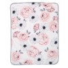 Lambs & Ivy Floral Garden Watercolor Floral Pink Ultra Soft Baby Blanket - 3 of 4