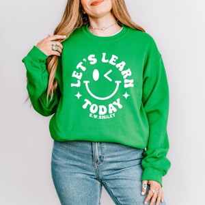 Simply Sage Market S.W.Smiley Let's Learn Today Circle Sweatshirt - 1 of 4