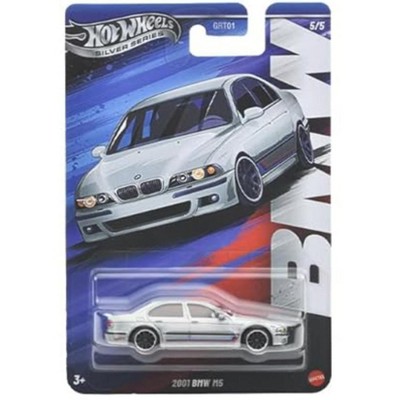 Hot Wheels 2001 BMW M5 Silver Series Metal Base
