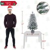 Yaheetech 2Ft/3Ft Pre-lit Potted Flocked Tabletop Christmas Tree with Warm White LED Lights - 3 of 4