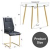 NicBex 5 Piece Dining Table Set with 4 PU Cushions Chairs for 4,Modern Breakfast Table Set for Kitchen/Meeting Room - 3 of 4