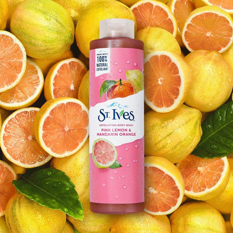 St. Ives Pink Lemon &#38; Mandarin Orange Plant-Based Natural Body Wash Soap - 22 fl oz, 5 of 18