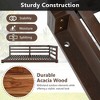 Gulches Patio Swings: Twin Size Country Daybed with 96-Inch Ropes, Brown/Black/White Finish - 4 of 4