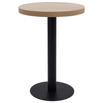 vidaXL Bistro Table, Light Brown 23.6" MDF