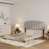 Famapy Queen Size Upholstered Bed Frame with USB Ports & LED Headboard,TB117-Tested Fabric,Style+Safe,Multiple Headboard Styles,Bedroom Centerpiece - 2 of 4