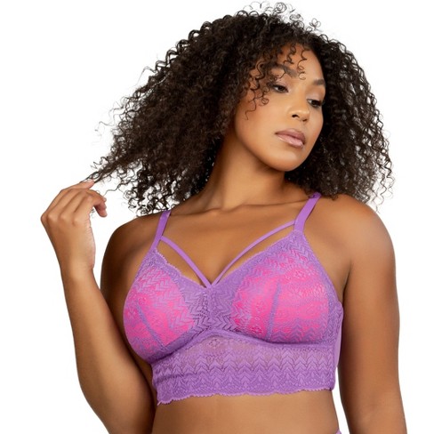 Paramour By Felina Fleur Women's Unlined Bra (rose Violet Orchid, 40h) :  Target