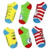 Dr. Seuss Socks Kids Book Character Designs Mix n' Match Ankle Socks 6 Pack - 2 of 4