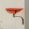 12.5" Reflective Crackle Glass Birdbath Bowl With Wall Mount Bracket - ACHLA Designs: Weather-Resistant, No Assembly - 3 of 4