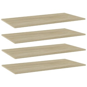 vidaXL Bookshelf Boards 4 pcs Sonoma Oak 39.4"x19.7"x0.6" Engineered Wood - 1 of 4