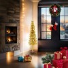 Artificial Half Christmas Tree Gold PVC, Steel Slim, Space-Saving - 2 of 4