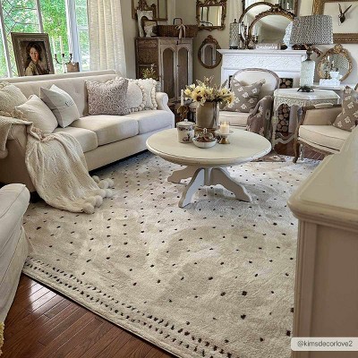 Hauteloom Julie Ivory & Brown Area Rug