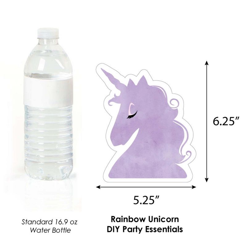 Big Dot of Happiness Rainbow Unicorn - Decorations DIY Magical Unicorn Baby Shower or Birthday Party Essentials - Set of 20, 5 of 6