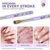 SAVILAND - 6/10/14 - Acrylic Nail Brush Set with Cleaner Tool - Professional Nail Art. (3pcs, Purple) - 2 of 4