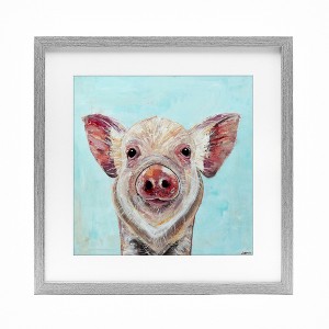 Stupell Industries Babe Screen Piglet Framed Print Under Glass Art - 1 of 4
