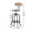 Anybear Adjustable Height Swivel Bar stools - 3 of 4