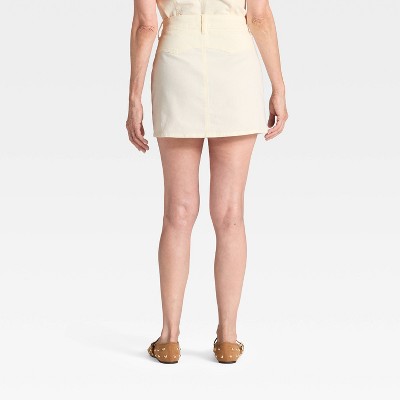 Women's Corduroy Mini Skirt - Universal Thread' Cream - image 2