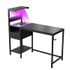 CAVINAS Home Office Desk Morden Computer Desk with Convertible Shelves and LED Light for Work - 4 of 4