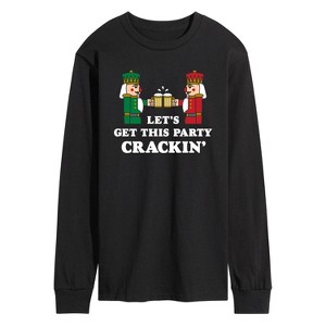 Men's - Instant Message - Nutcracker Get This Party Crackin Christmas Long Sleeve Graphic T-Shirt - 1 of 4