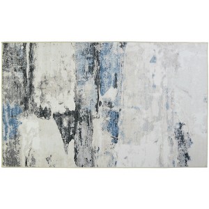Homefires Marble Gray Indoor Rug – 3'x5' Modern Rectangular Accent Rug in Soft Neutral Tones for Living Room or Bedroom - 1 of 3
