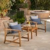 Set Of 2 Outdoor Wicker Woven Club Chairs,Rattan Dining Chair With Acacia Wood Frame,Polyethylene Rattan Patio Armrests Chair-Coolbibila - 3 of 4