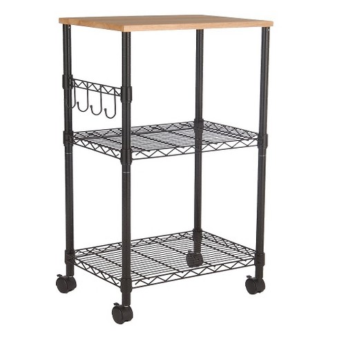 Tall Microwave Cart in Grey/Black - Casa Leaders Inc.