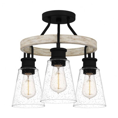 Quoizel Lighting Kingsbridge 3 - Light Semi-Flush Mount in  Earth Black