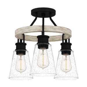 Quoizel Lighting Kingsbridge 3 - Light Semi-Flush Mount in  Earth Black - 1 of 4