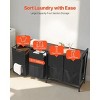 Laundry Sorter, Large Laundry Hamper with Metal Frame and Wooden Tabletop, Freestanding Storage Organizer Baskets with Pull-Out - 2 of 4