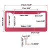 Unique Bargains Aluminum Alloy 2 Holes Mount Car License Plate Frame 2 Pcs - 3 of 4