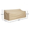 Coolbibila-Weather-Resistant Sofa Cover For Outdoor, Furniture Covers With UV-Resistant Fabric, 3 Seater Sofa Cover For Comprehensive Protection - 4 of 4