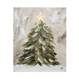 Transpac 46 in Multicolor Christmas Wall Art Tree Paper Wall Sign Panels for Holiday Decor - 1 of 3