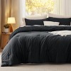 Bedsure | 3Pcs Beige Soft Warm Imitation Washed Cotton Bed Comforter Sets for All Seasons - 2 of 4