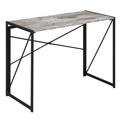 Xtra Folding Desk Faux Birch/Black - Breighton Home