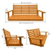 Fortune Candy Wooden Porch Swing 2-Seater Extra Large, Ergonomic Seat, Bench Swing with Hanging Chains, for Outdoor Patio Garden Yard - 3 of 4