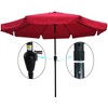 CAVINAS 10 FT Round Commercial-Grade Patio Umbrella, Waterproof Beach Umbrellas for Sand for Swimming Pools, Patios (Base Sold Separately) - 3 of 4