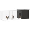 vidaXL Chicken Cage Anthracite 118.1 in.x35.8 in.x39.4 in. Galvanized Steel - 2 of 4