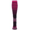 Memoi Women's Gradient Stripe Performance Knee High Nylon Moderate Compression Socks Electric Pink 9-11 - 2 of 3