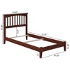 AFI Furnishings Mission Twin Traditional Bed with Open Footboard and Turbo Charger in Walnut - 4 of 4