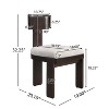 CAVINAS Chenille Living Room Chairs Set of 2,Dining Chairs with Rubber Wood Legs for Dining Room,Kitchen - 3 of 4