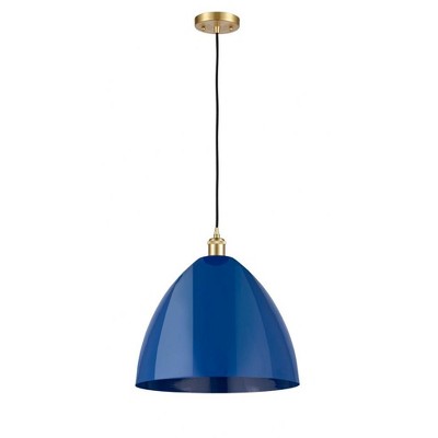 Plymouth Dome - 1 Light Cord Hung Mini Pendant In Industrial Style-18.75 Inches Tall and 16 Inches Wide