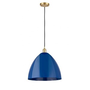 Plymouth Dome - 1 Light Cord Hung Mini Pendant In Industrial Style-18.75 Inches Tall and 16 Inches Wide - 1 of 1